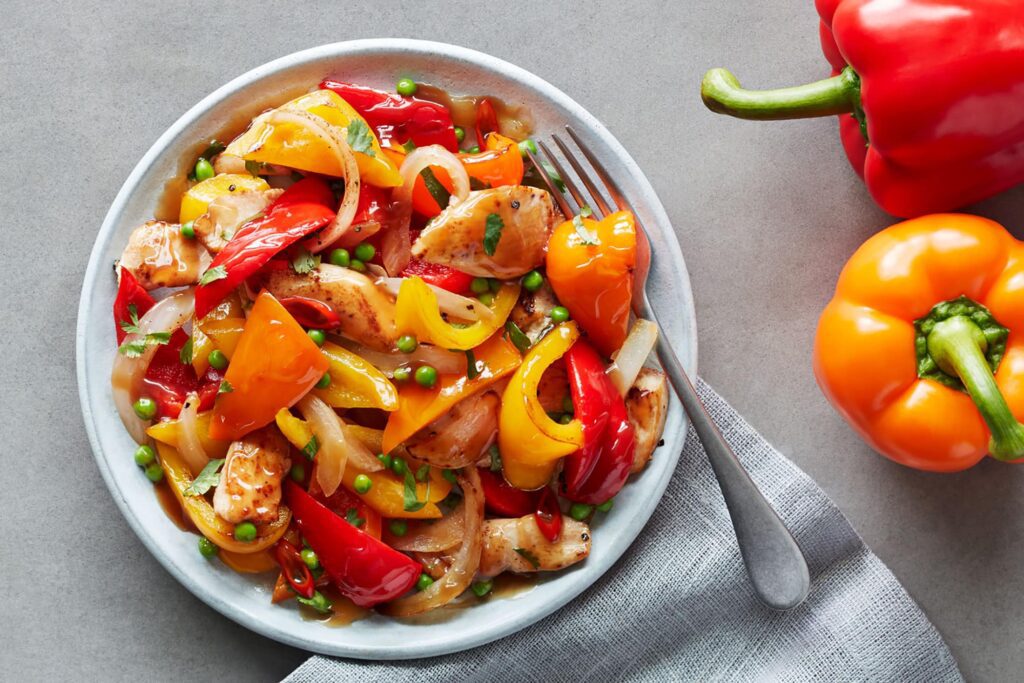 Chicken Stir-Fry with Pineapple and Red Bell Peppers Fresh Bite Paprika Recipes